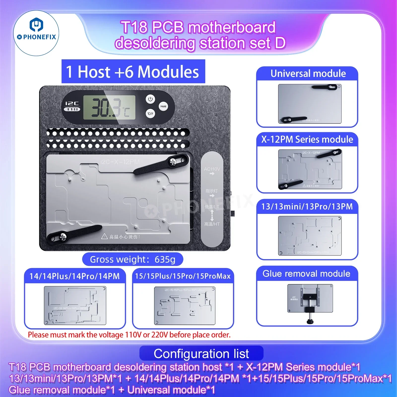 I2C T18 Motherboard Layered Desoldering Station For iPhone X-16 Pro Max - Image 2
