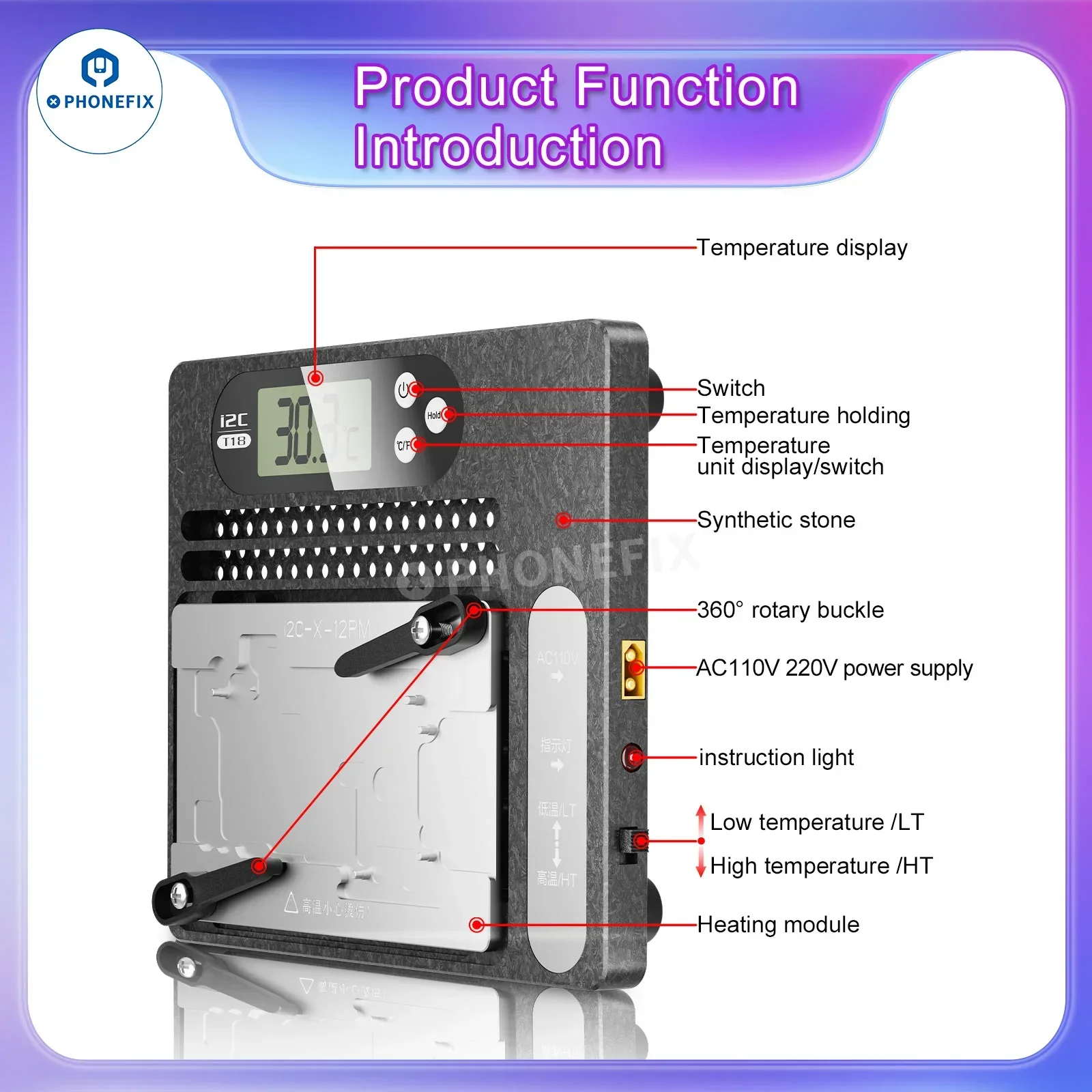I2C T18 Motherboard Layered Desoldering Station For iPhone X-16 Pro Max - Image 3
