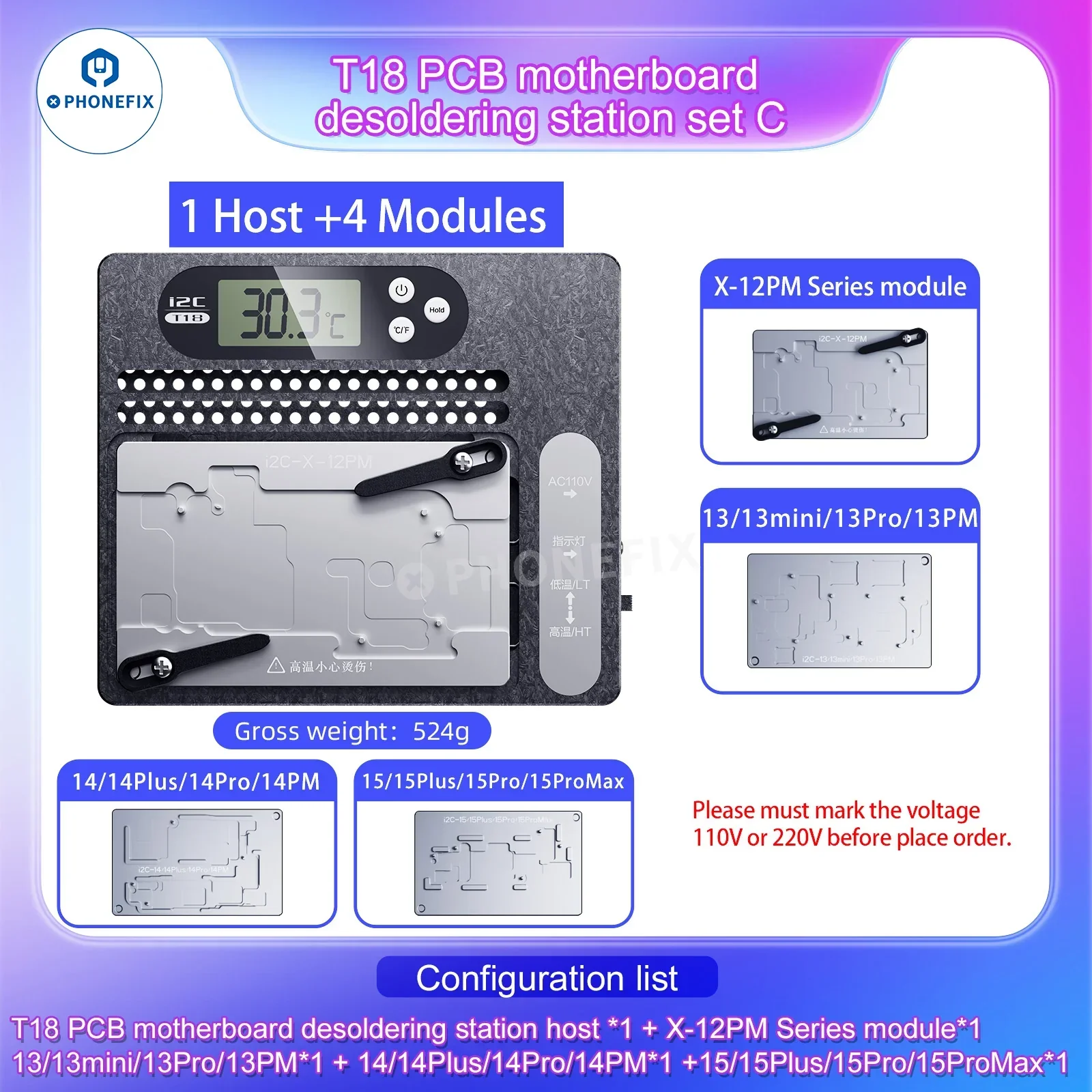 I2C T18 Motherboard Layered Desoldering Station For iPhone X-16 Pro Max - Image 8