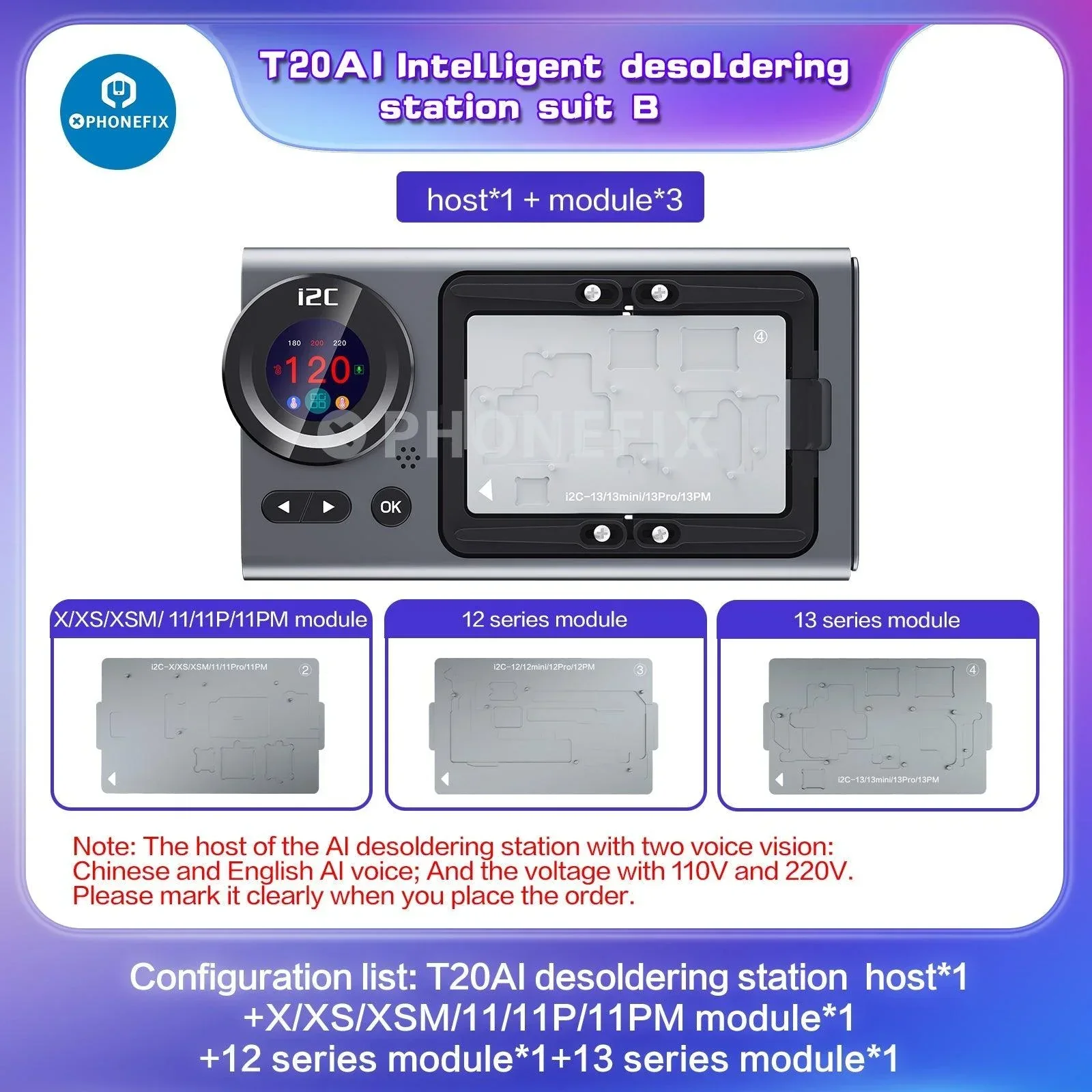i2C T20 Intelligent PCB De-soldering Station For iPhone X-16 Pro Max - Image 18