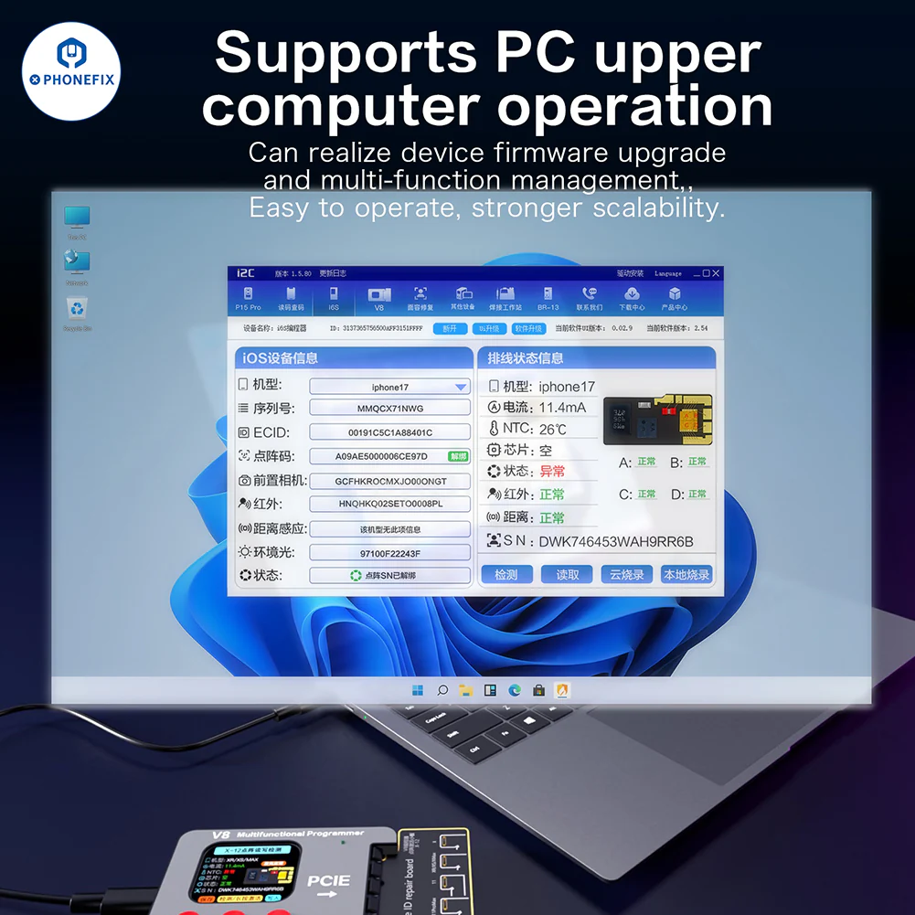 i2C V8 Multifunctional Phone Programmer for iPhone Face ID Repair - Image 2