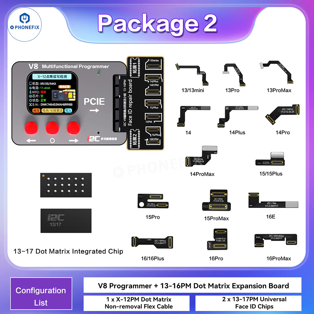 i2C V8 Multifunctional Phone Programmer for iPhone Face ID Repair - Image 8