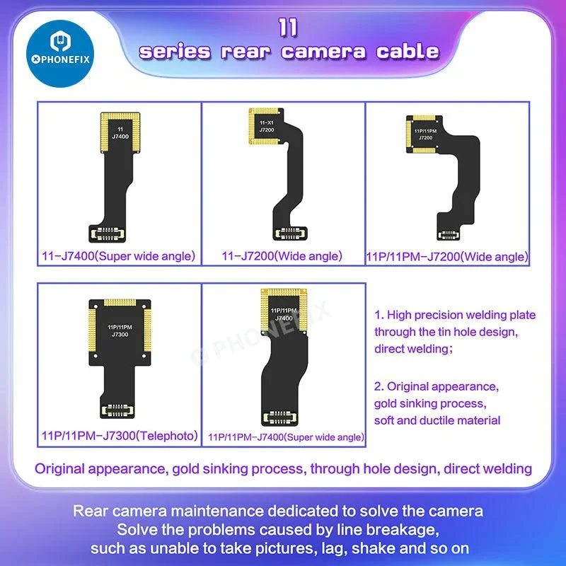 i2C Wide Angle Telephoto Rear Camera Cable For iPhone X-12 Pro Max - Image 4