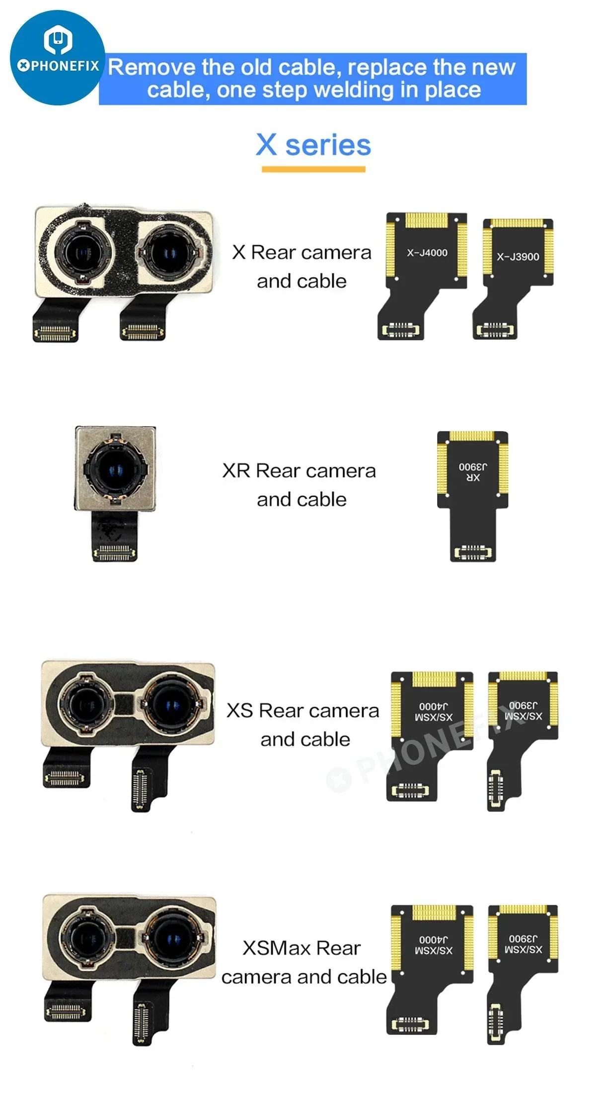 i2C Wide Angle Telephoto Rear Camera Cable For iPhone X-12 Pro Max - Image 7