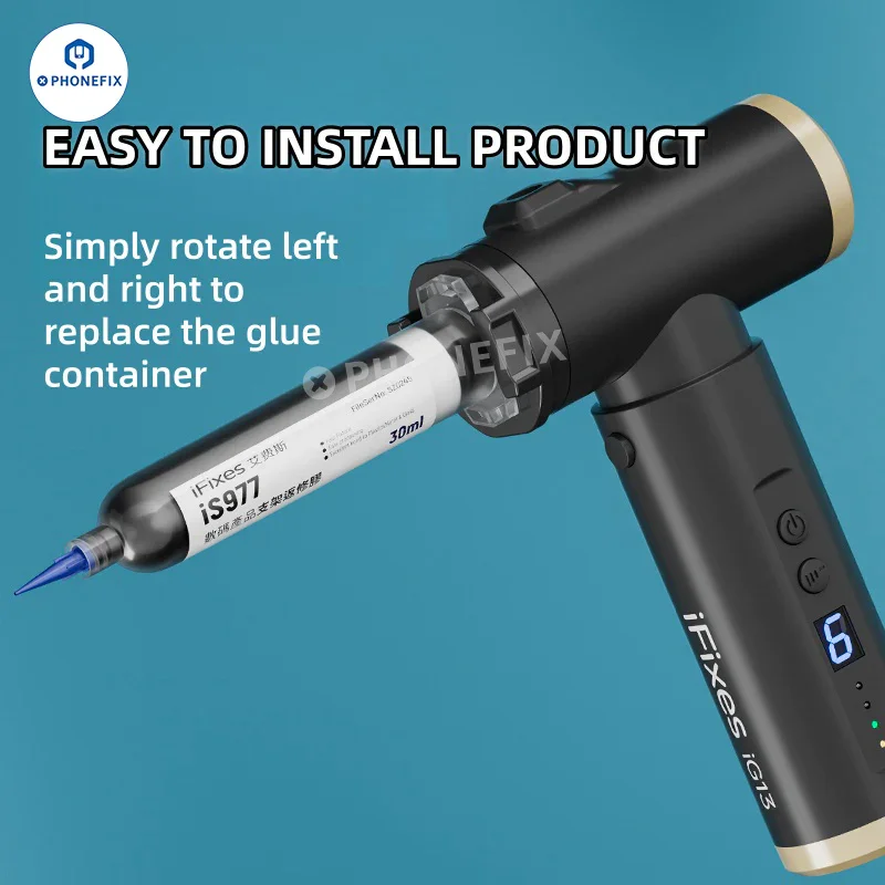 iFixes iG13 Electric Dispensing Gun for 5/10/30/50CC Glue Paste - Image 3