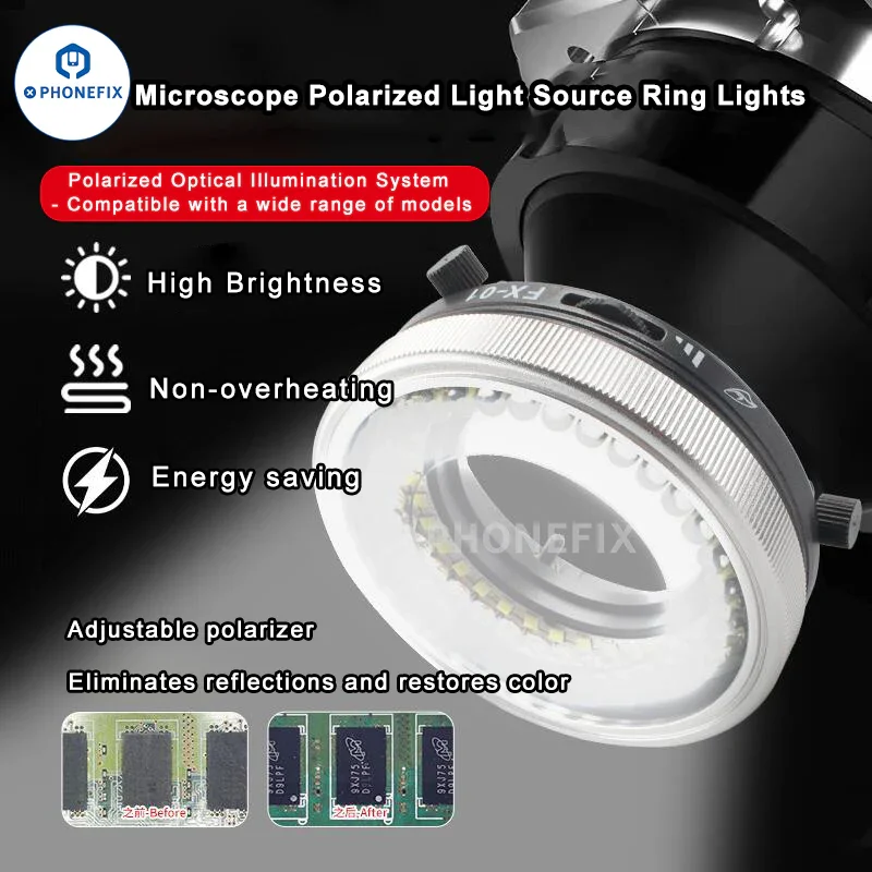 iFixes iL37 Microscope Illuminators Polarized Ring Light 96Pcs LEDs Lamp - Image 10