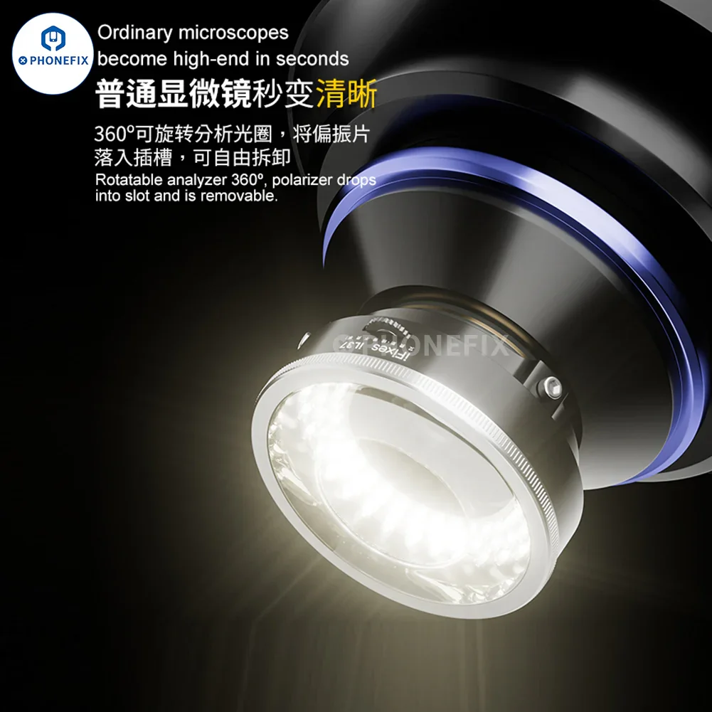 iFixes iL37 Microscope Illuminators Polarized Ring Light 96Pcs LEDs Lamp - Image 2