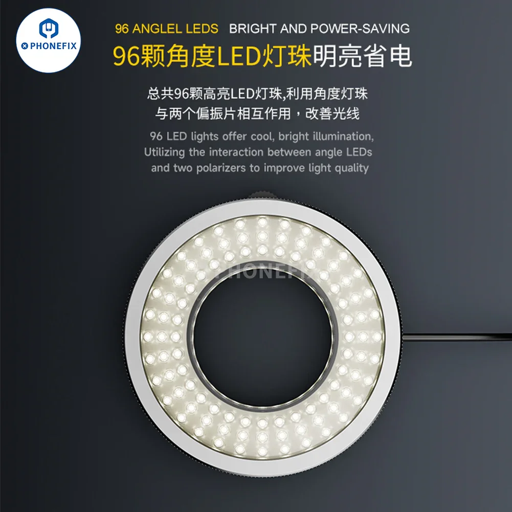iFixes iL37 Microscope Illuminators Polarized Ring Light 96Pcs LEDs Lamp - Image 4
