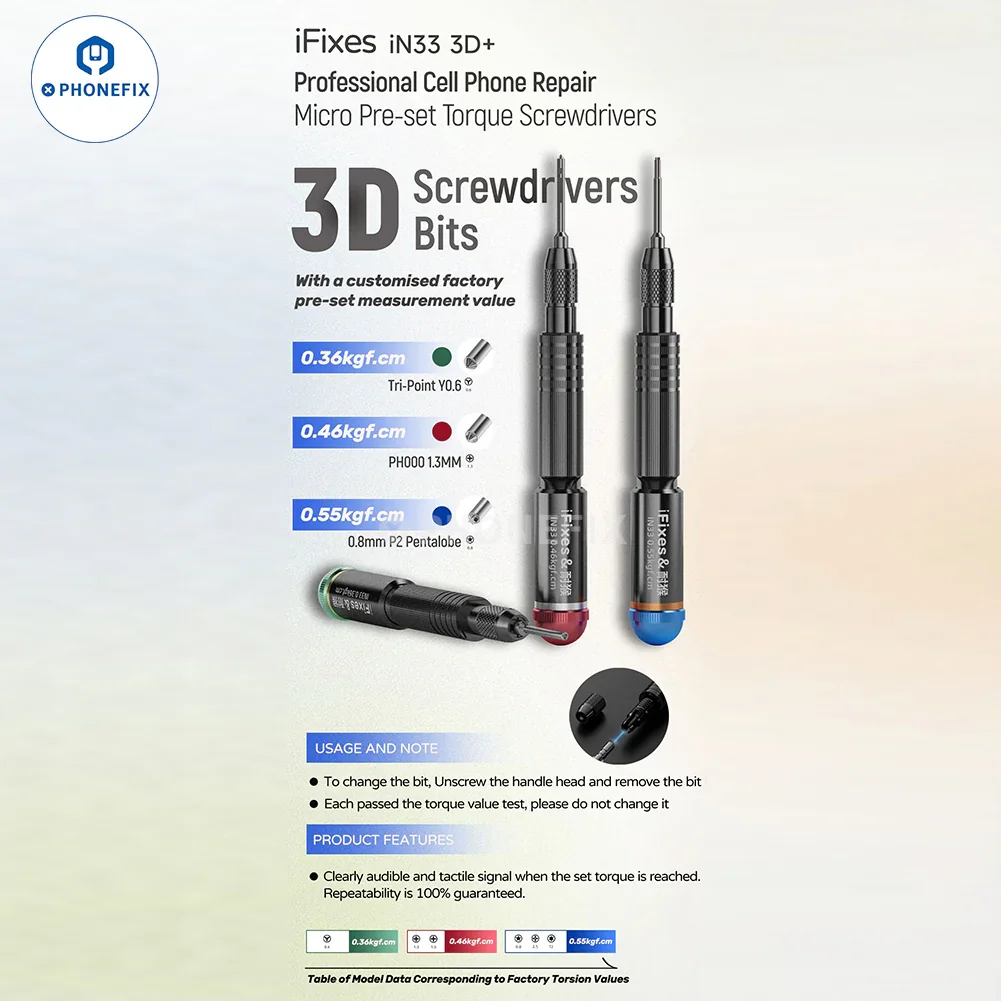 iFixes iN33 3D Precision Torque Screwdriver Phone Disassembly Tool - Image 4
