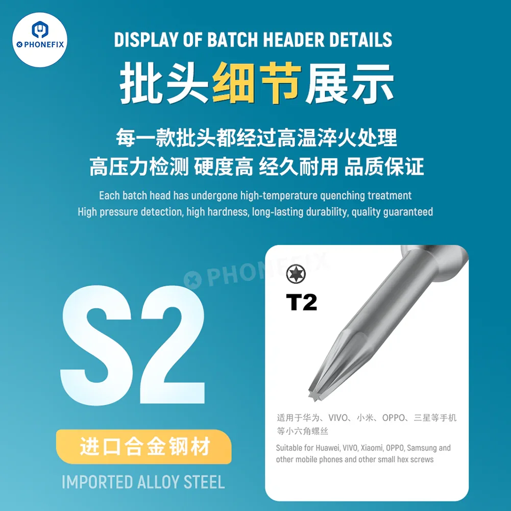 iFixes Tiktool iTK5 Mini Screwdriver Set S2 Bit for Phone Repair - Image 10