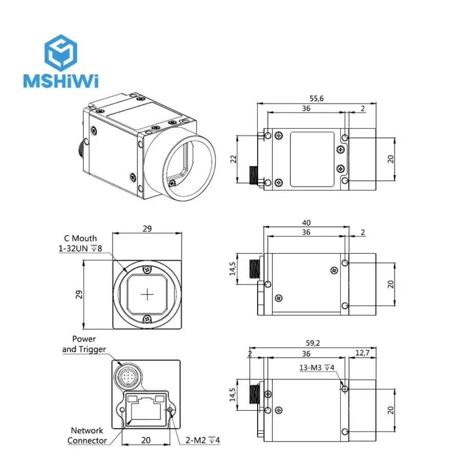 Industrial GigE Vision Camera 2.0MP, 1/1.8" CCD, Mono, Global Shutter - Image 24