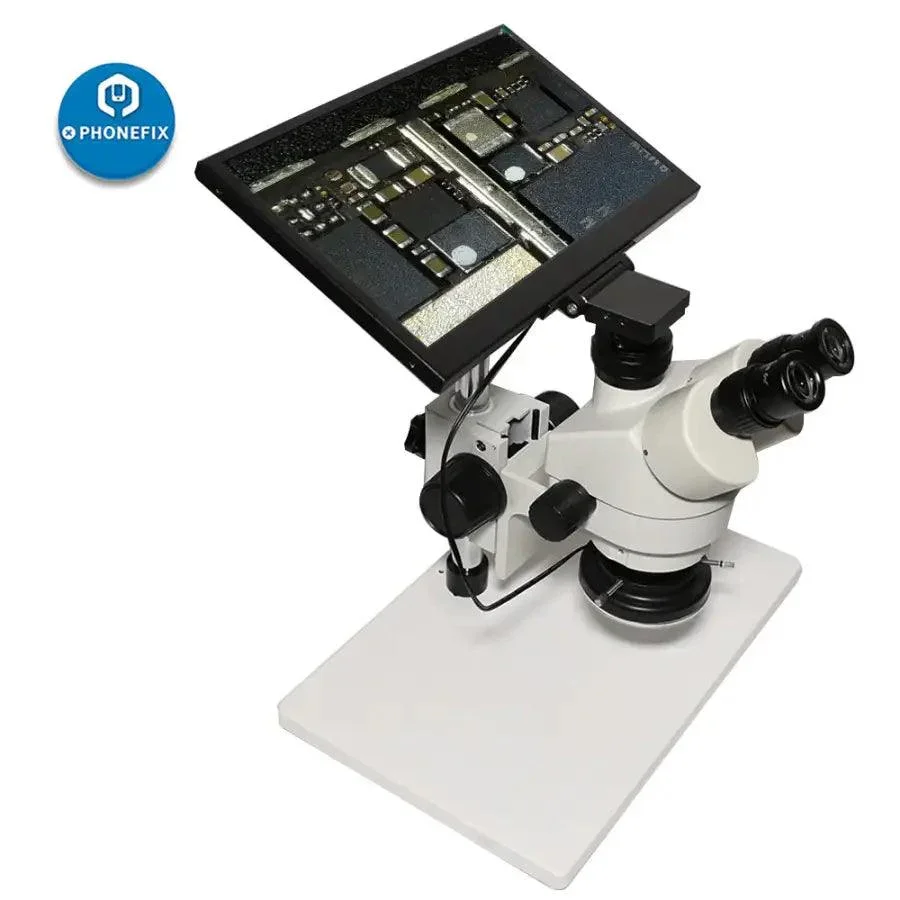 Integrated Trinocular Stereo White Microscope with LCD Display Screen - Image 2
