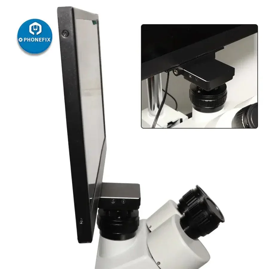 Integrated Trinocular Stereo White Microscope with LCD Display Screen - Image 6