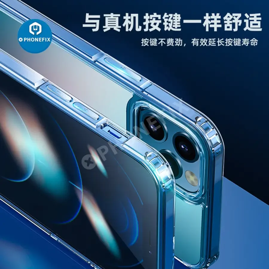 iPhone 11-12 Pro Max Shockproof Clear Acrylic TPU Bumper Protective Case - Image 3