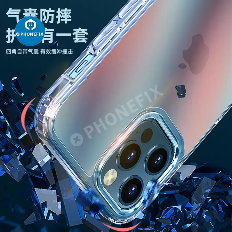 iPhone 11-12 Pro Max Shockproof Clear Acrylic TPU Bumper Protective Case - Image 5
