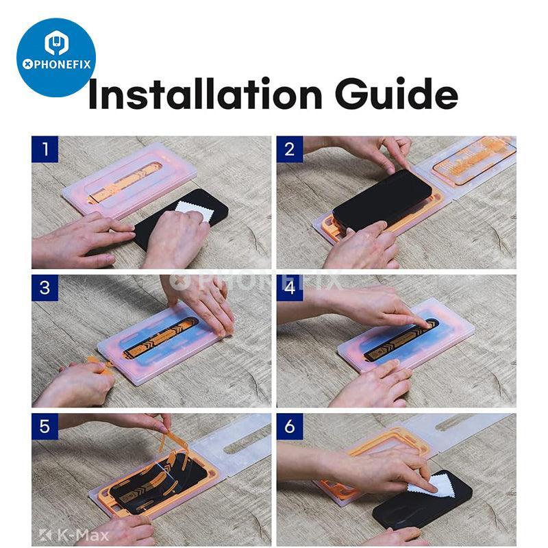 iPhone Series Screen Protector With Easy Installation Dust-Free Box - Image 5
