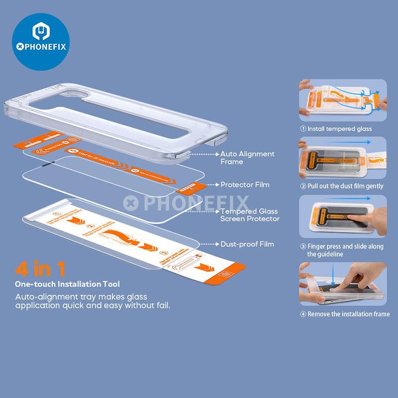 iPhone Series Screen Protector With Easy Installation Dust-Free Box - Image 6