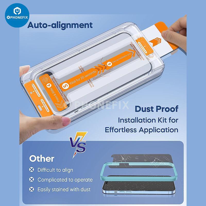 iPhone Series Screen Protector With Easy Installation Dust-Free Box - Image 8