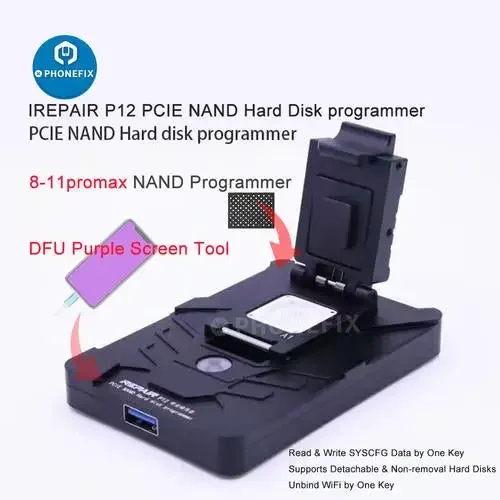 iRepair P12 PCIE NAND Hard Disk Programmer DFU Purple Screen Repair - Image 4