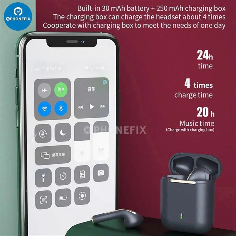 J18 TWS Wireless Bluetooth Headphones Stereo Earbuds Earphones - Image 13