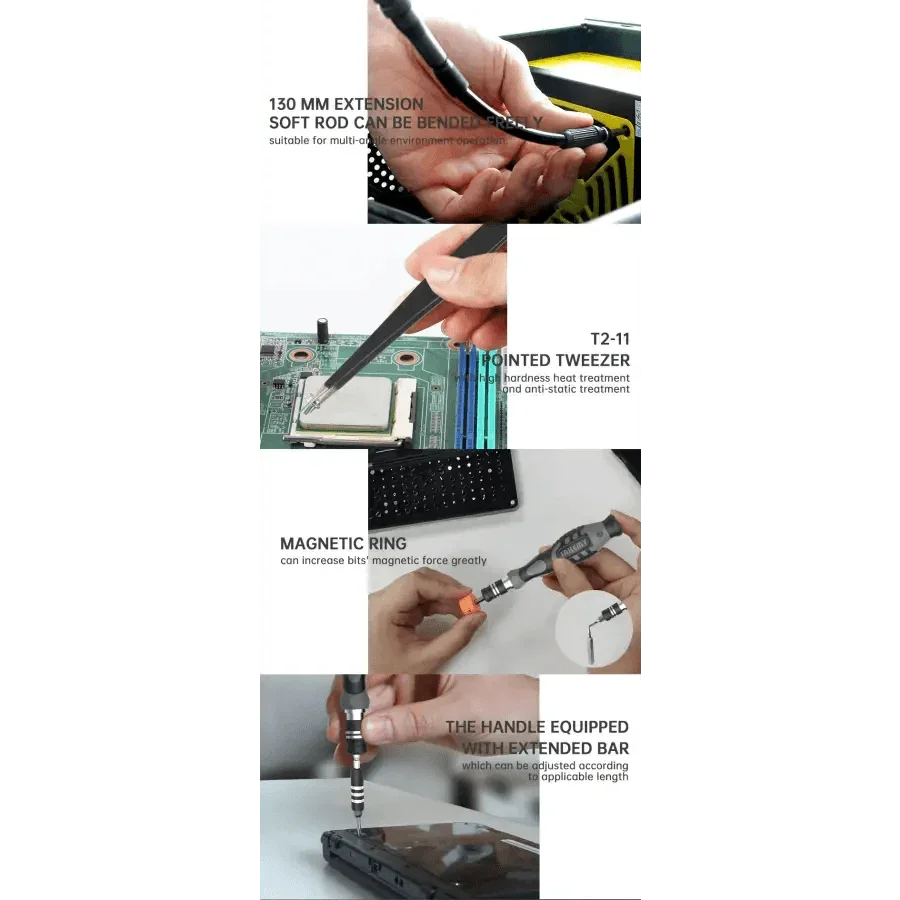 JAKEMY 106 IN 1 Precision Screwdriver Set Magnetic Screw Driver Tools Kit - Image 13