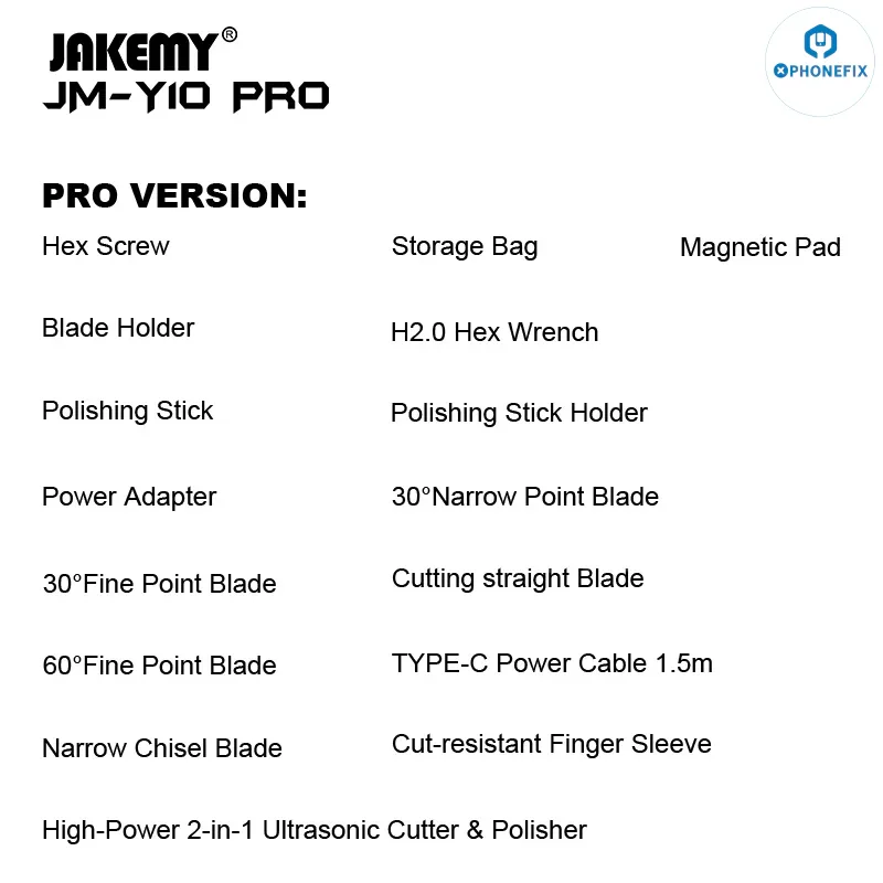 JAKEMY JM-Y10 PRO Ultrasonic Cutter Engraving DIY Polishing Tool - Image 8