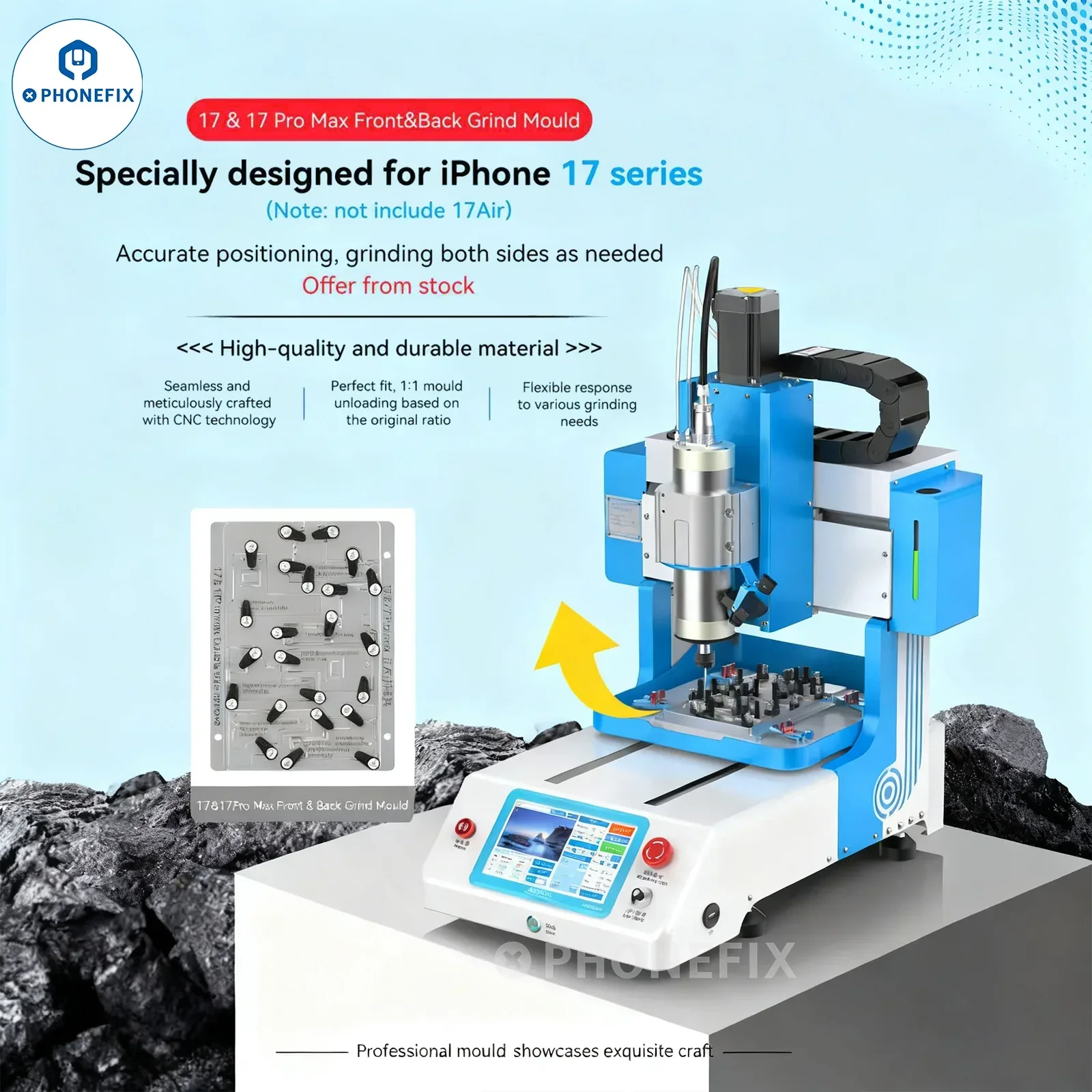 JC CNC Grinder EM03 EM02 Grinding Machine for iPhone PCB IC Repair - Image 3