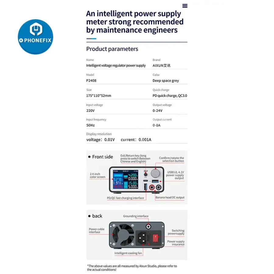 JC-ID AIXUN P2408 Power Supply Test Cable For iPhone 6-14 Pro Max - Image 11
