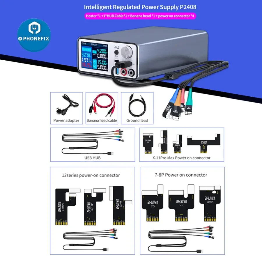 JC-ID AIXUN P2408 Power Supply Test Cable For iPhone 6-14 Pro Max - Image 13