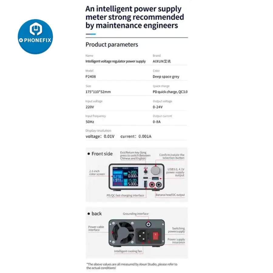 JC-ID AIXUN P2408 Power Supply Test Cable For iPhone 6-14 Pro Max - Image 14