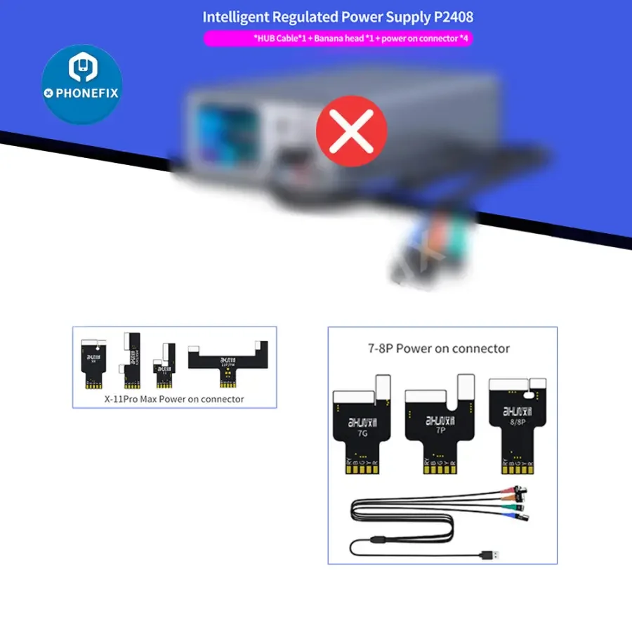 JC-ID AIXUN P2408 Power Supply Test Cable For iPhone 6-14 Pro Max - Image 7