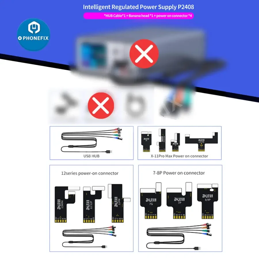 JC-ID AIXUN P2408 Power Supply Test Cable For iPhone 6-14 Pro Max - Image 8