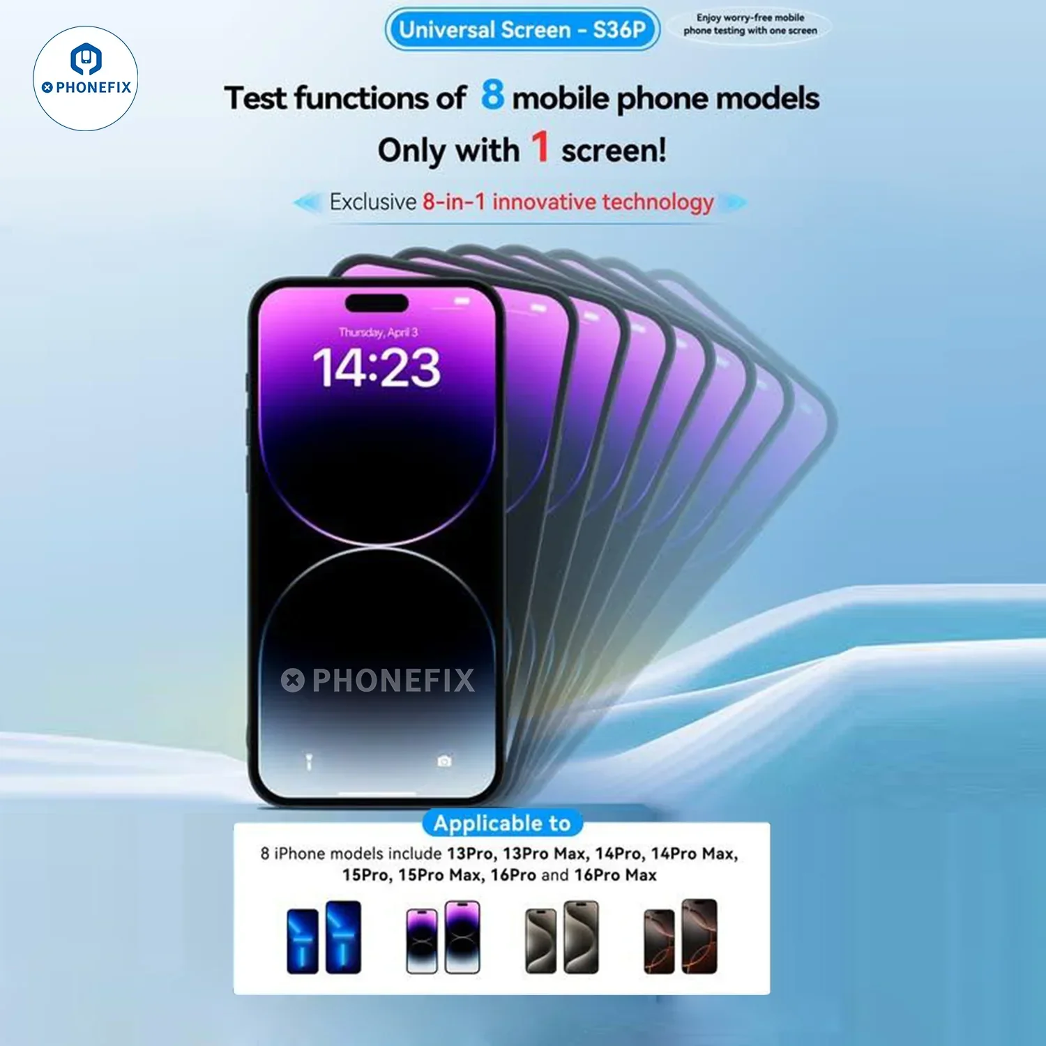 JC S35C S36P Universal Screen for iPhone 13-16 Pro Max PCB Detection - Image 2