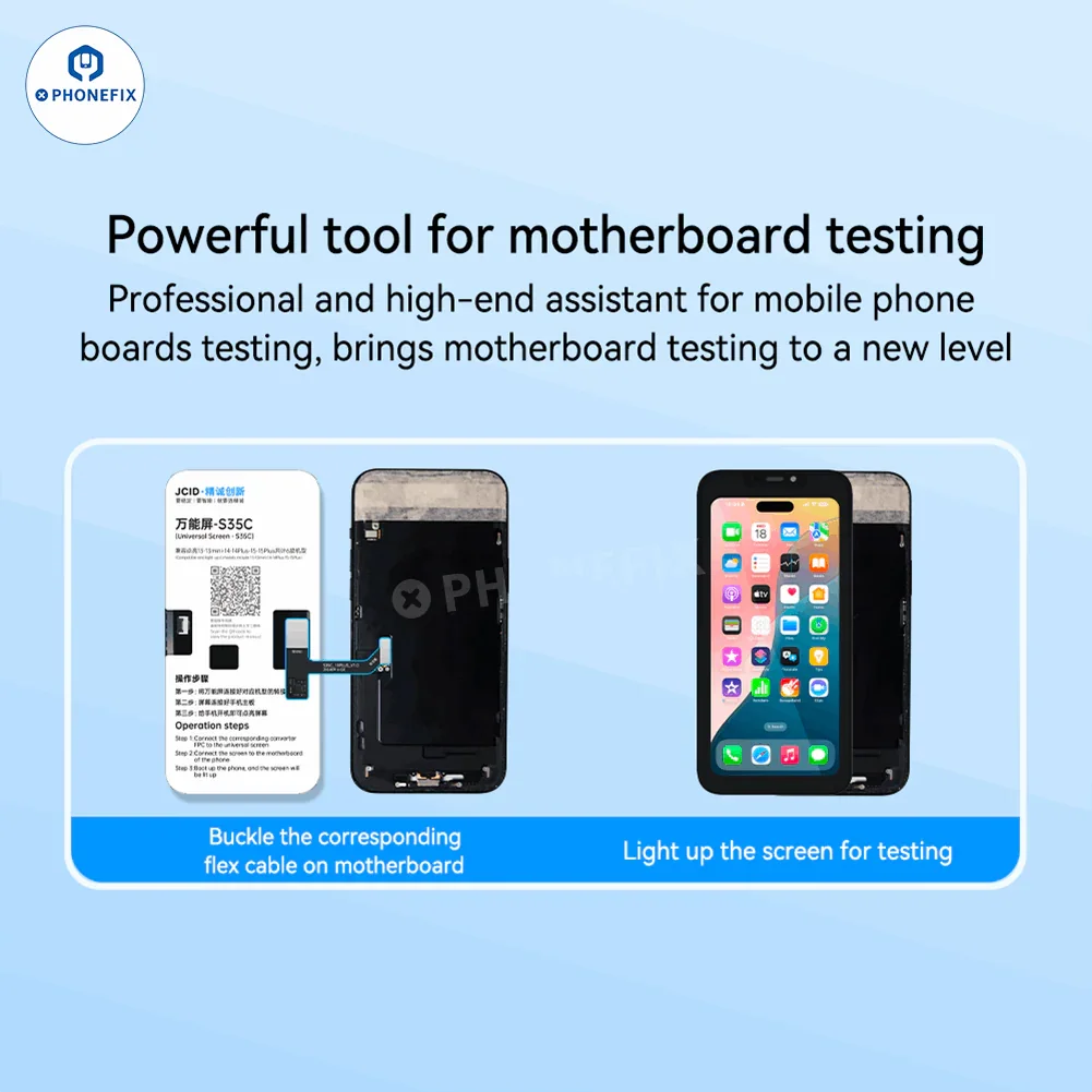 JC S35C S36P Universal Screen for iPhone 13-16 Pro Max PCB Detection - Image 6
