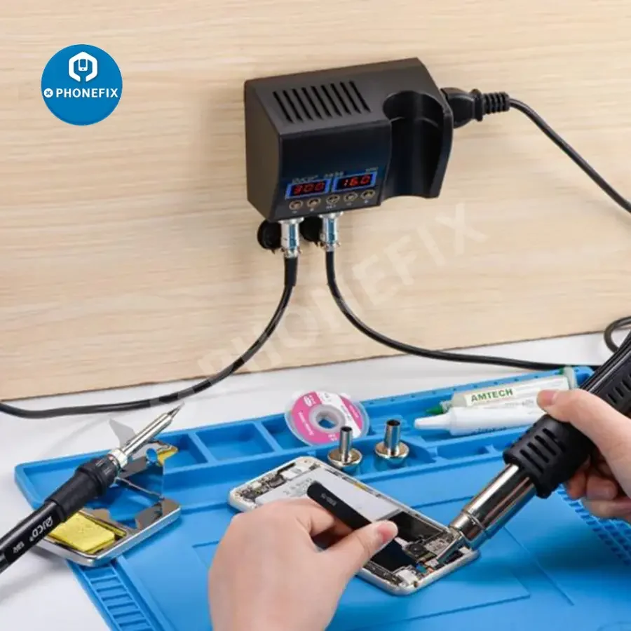 JCD-8898 2 In 1 Hot Air Gun Soldering Rework Station For BGA PCB Repair - Image 10