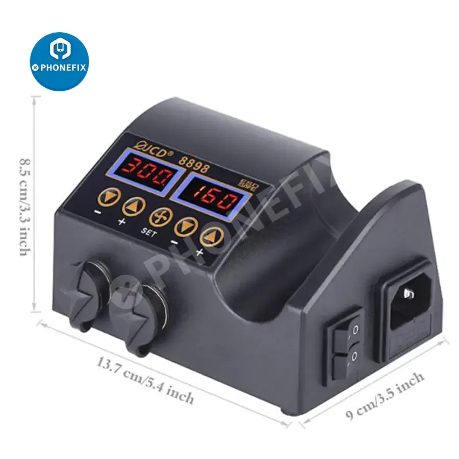 JCD-8898 2 In 1 Hot Air Gun Soldering Rework Station For BGA PCB Repair - Image 2
