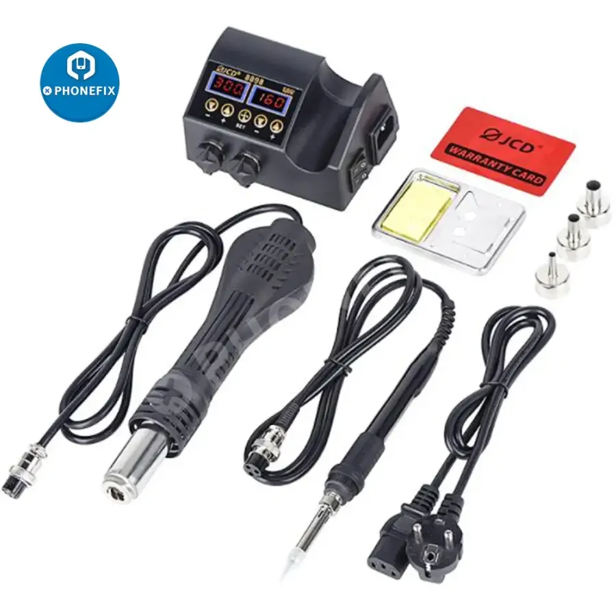 JCD-8898 2 In 1 Hot Air Gun Soldering Rework Station For BGA PCB Repair - Image 3