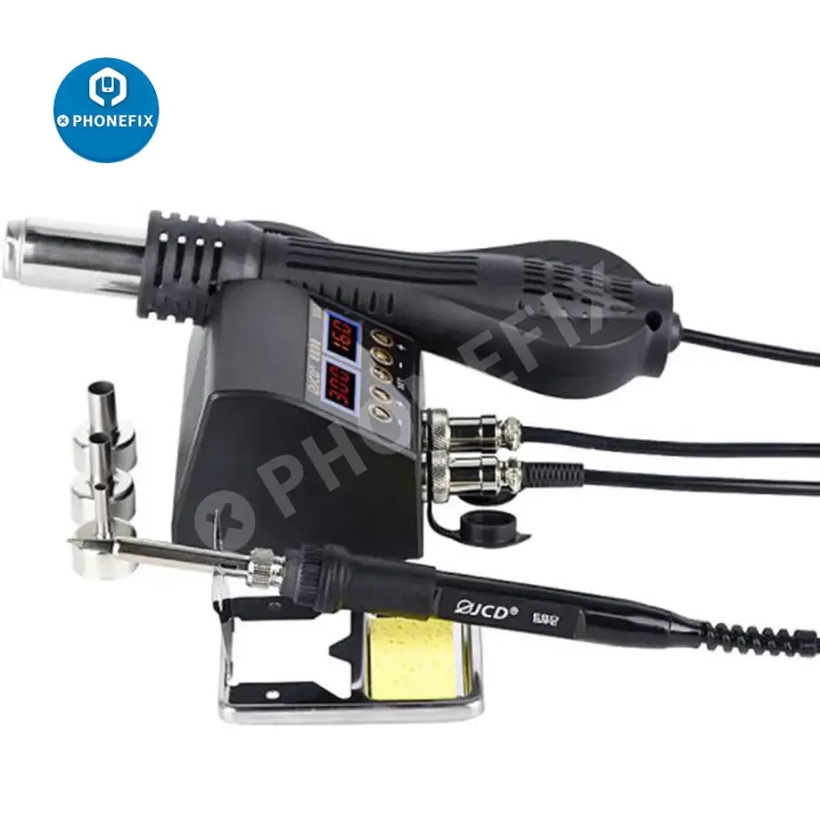 JCD-8898 2 In 1 Hot Air Gun Soldering Rework Station For BGA PCB Repair - Image 5