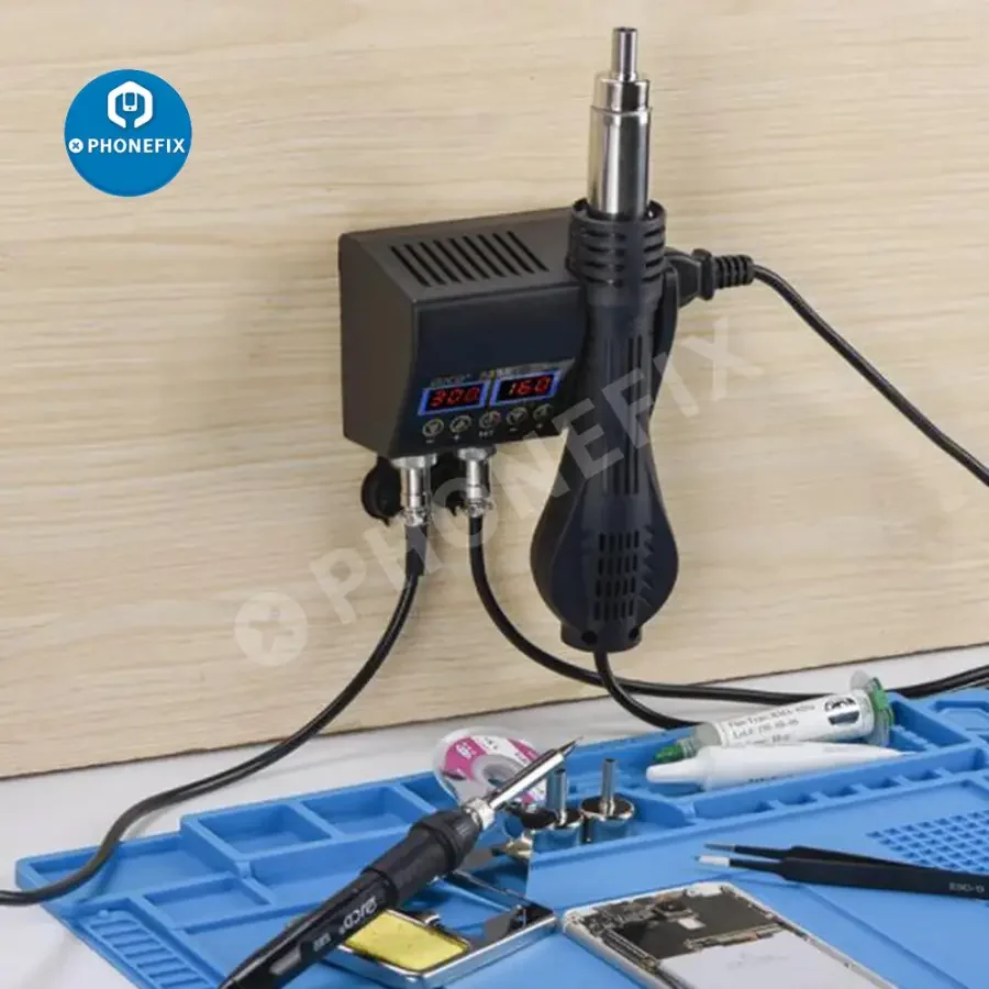 JCD-8898 2 In 1 Hot Air Gun Soldering Rework Station For BGA PCB Repair - Image 9