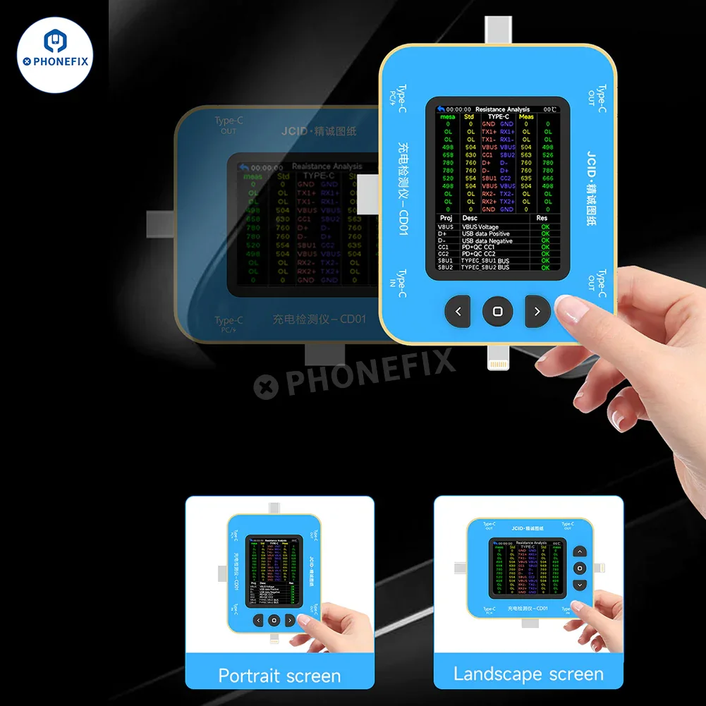 JCID CD01 Charging Detector With JC Drawing Type-C Lightning Port - Image 2