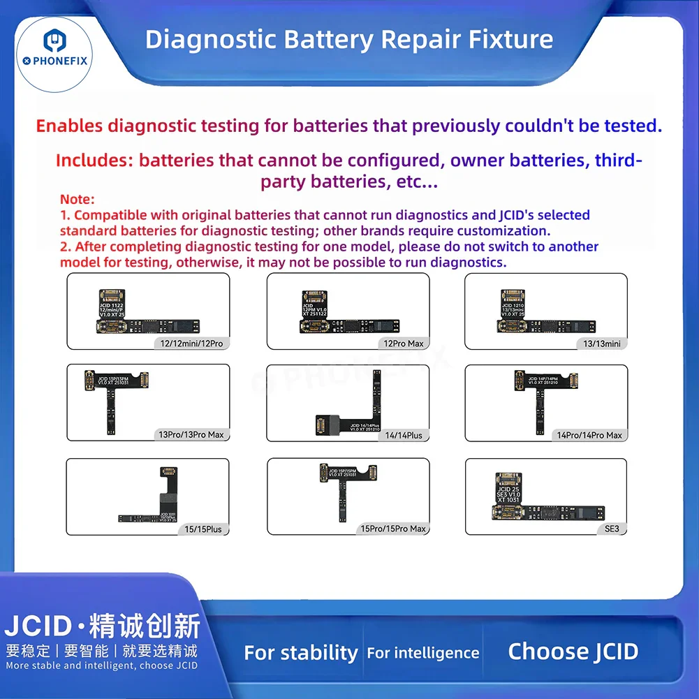JCID Diagnosable Battery Repair FPC Cable for iPhone 12-17 Pro Max - Image 2