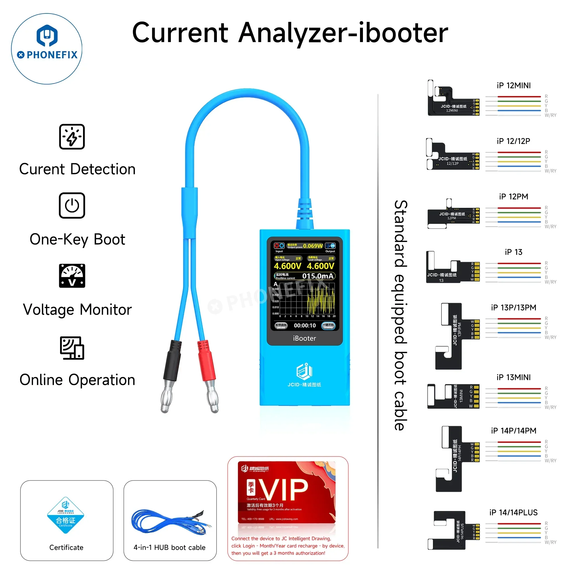 JCID iBooter Current Analyzer One-key Boot iPhone 7-16 Series - Image 5