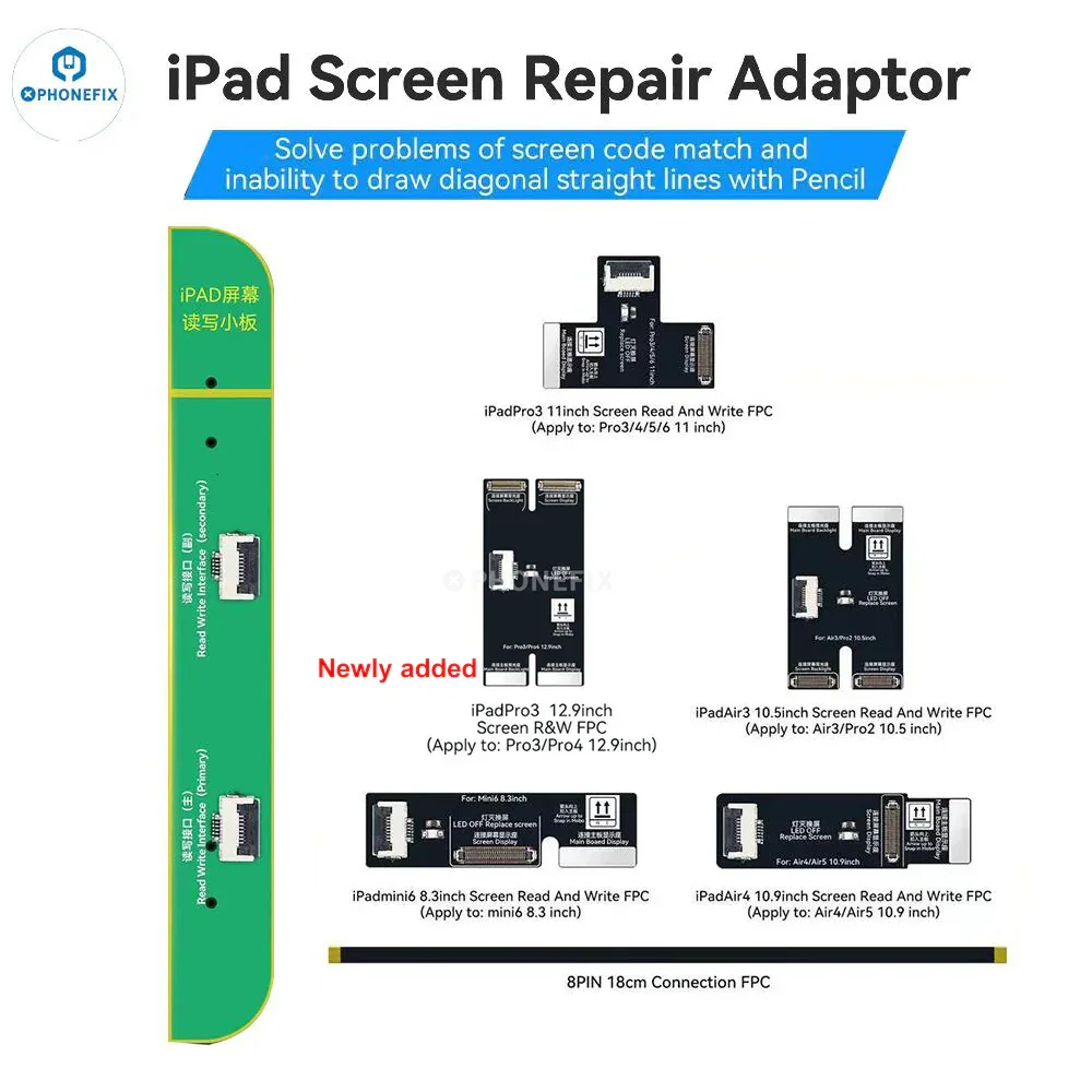 JCID iPad Screen Repair Adaptor Fixes Code Match Straight Lines Issue - Image 6