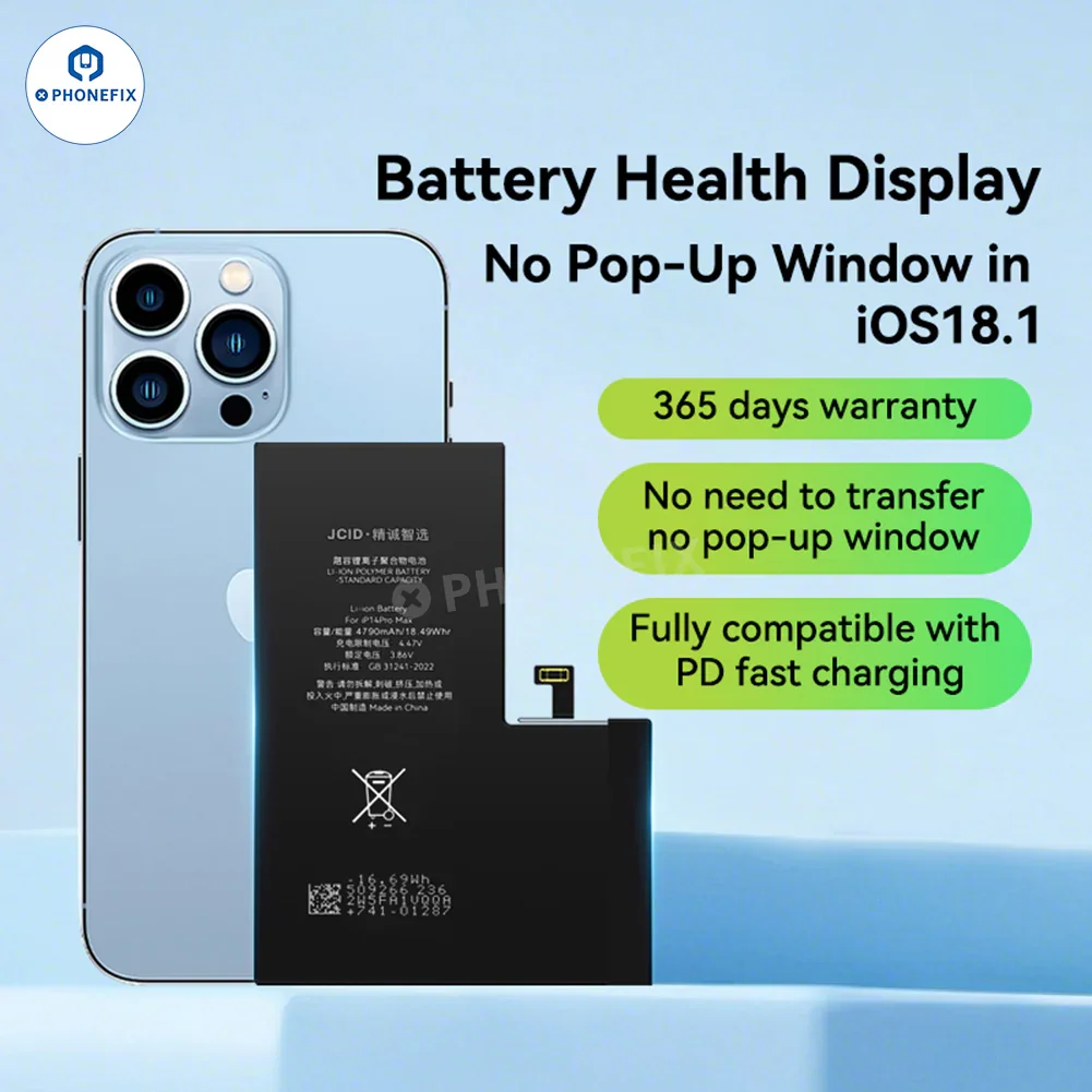 JCID iPhone 12-15 Self-Diagnostic Battery No Original FPC Transfer - Image 4