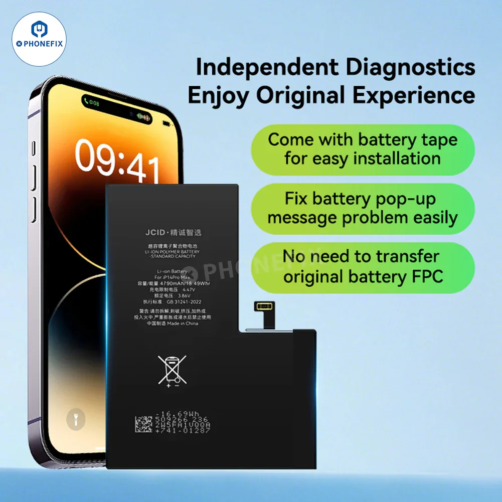 JCID iPhone 12-15 Self-Diagnostic Battery No Original FPC Transfer - Image 6