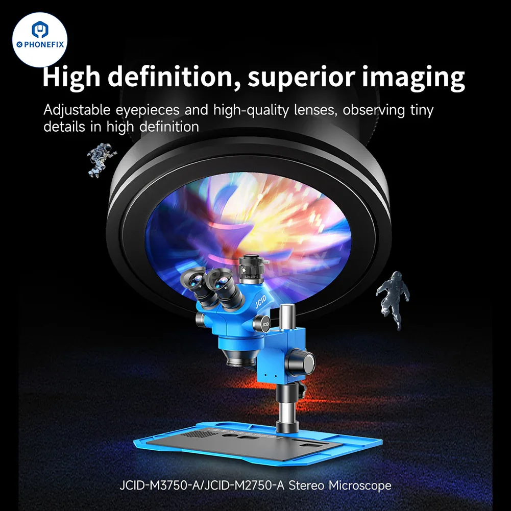 JCID M3750A 7-50X Trinocular Stereo Microscope Optical Digital 2-In-1 - Image 5