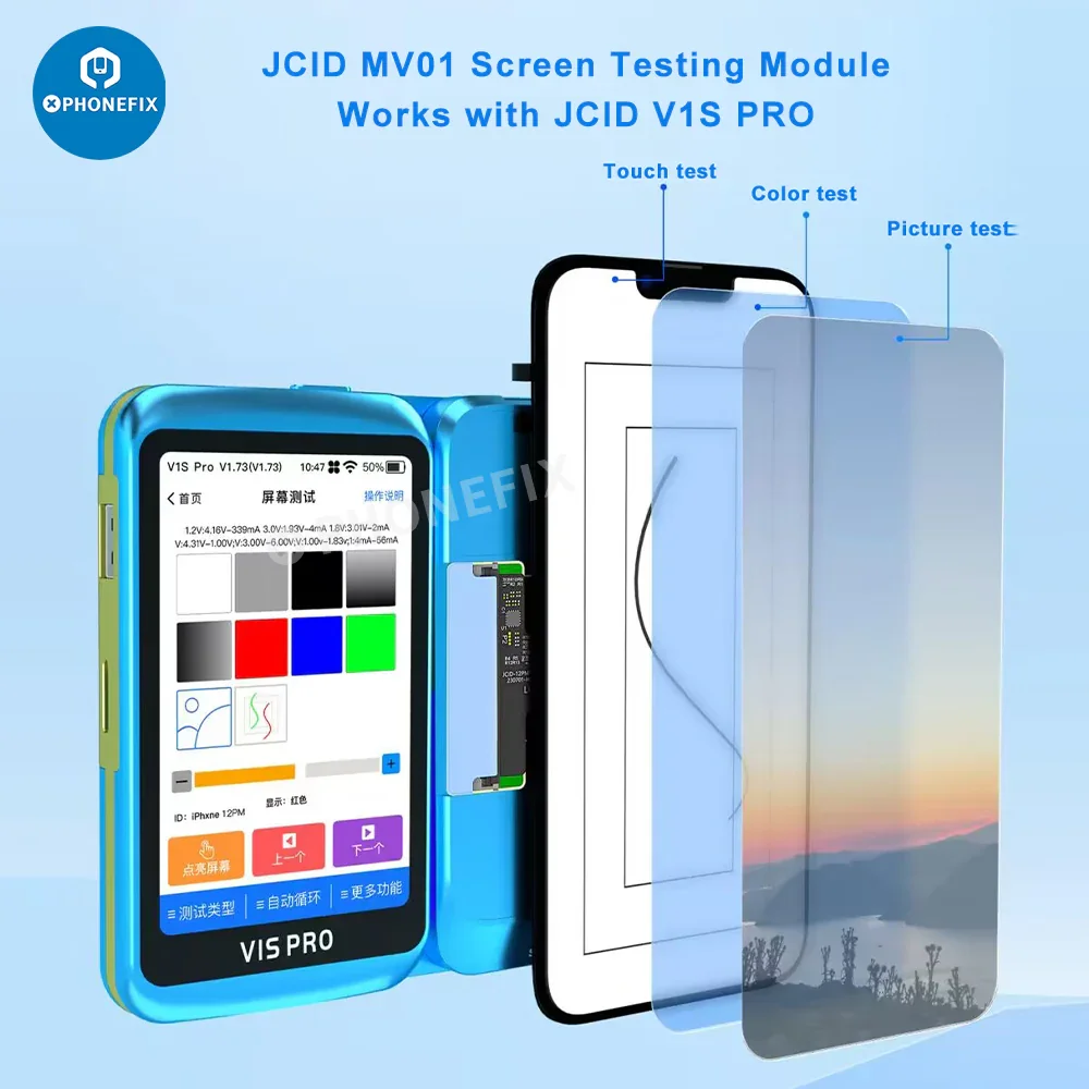 JCID MV01 Screen Testing Module For iPhone Samsung Android Phones - Image 8