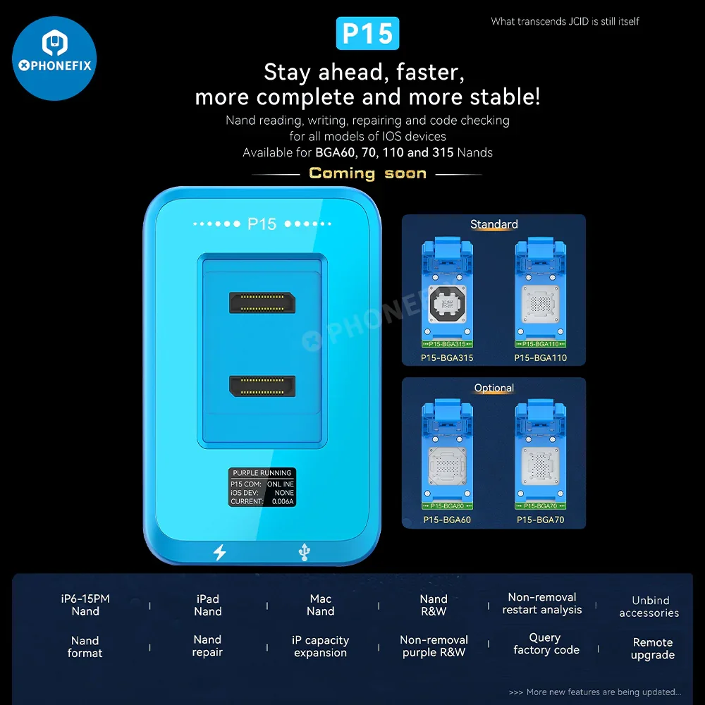 JCID P15 Nand Programmer For iPhone 6-15 Pro Max iPad Mac HDD - Image 2
