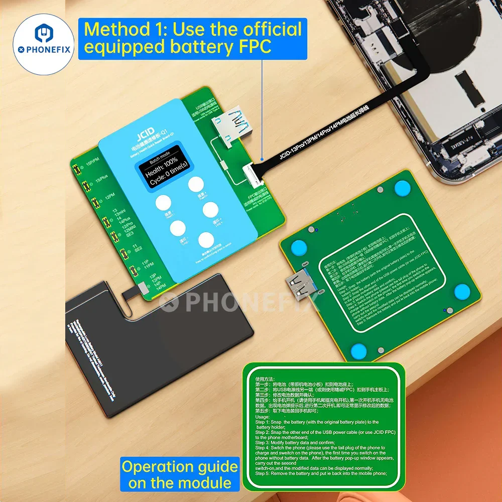JCID Q1 iPhone Battery Health Quick Repair Board No FPC Required - Image 3