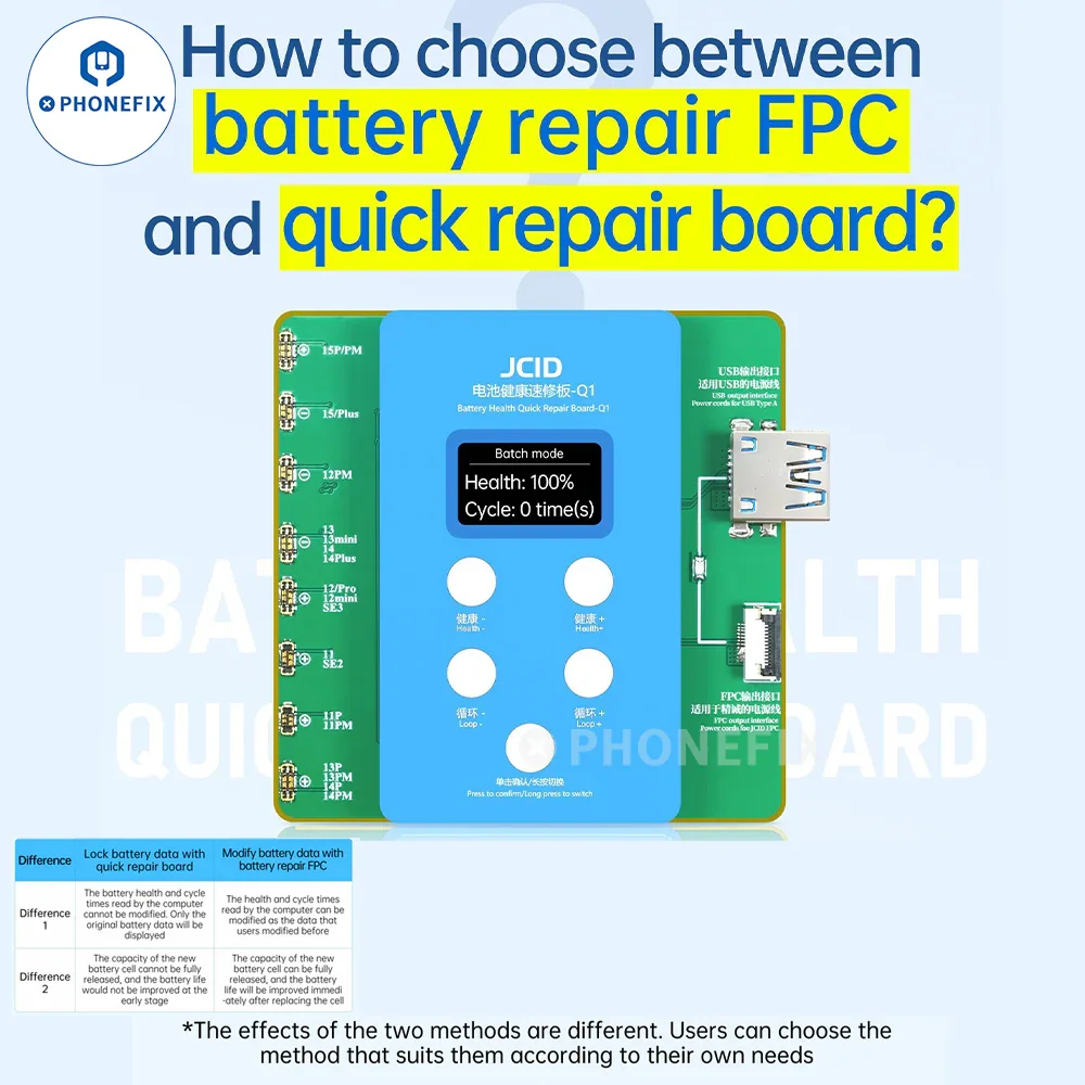 JCID Q1 iPhone Battery Health Quick Repair Board No FPC Required - Image 4